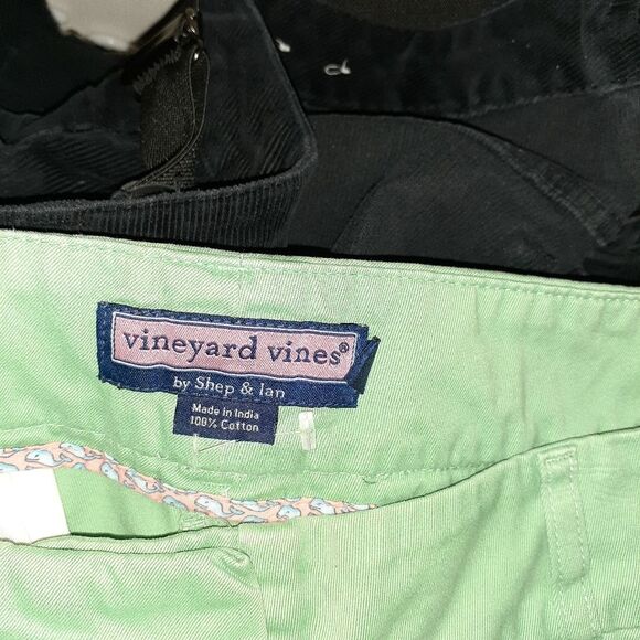 Vineyard Vines by Shep & Ian green preppy chino pants 6  S M summer straight leg - Picture 3 of 7